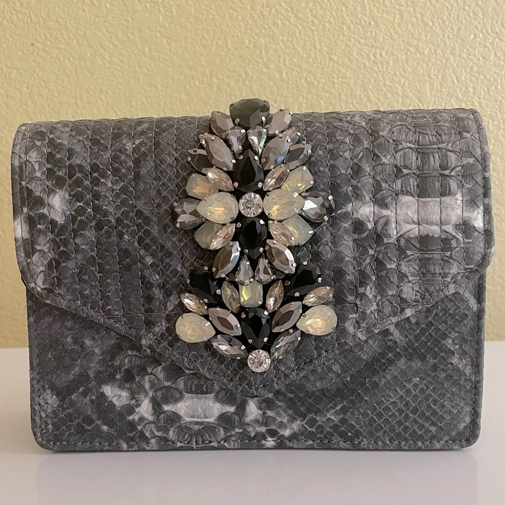 Textured print Clutch